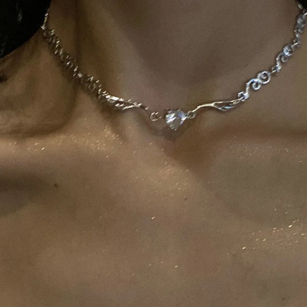 White Gold Plated - I am a princess necklace